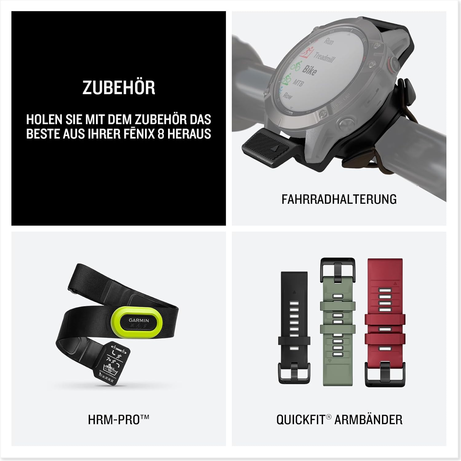 Garmin fēnix 8 – Multisport-Smartwatch, 1,4" AMOLED Touch-/Tastendisplay, bis zu 16 Tage Akkulaufzeit, 80+ Sport-/Outdoor-Apps, TOPO-Karten, EKG, Telefonie, Musik, Taschenlampe