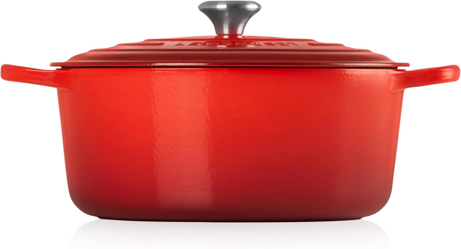 Lot de 2 Cocottes Le Creuset Signature en fonte émaillée avec couvercle, 30 cm, 8,4 L + Set d'écumoires Le Creuset offert