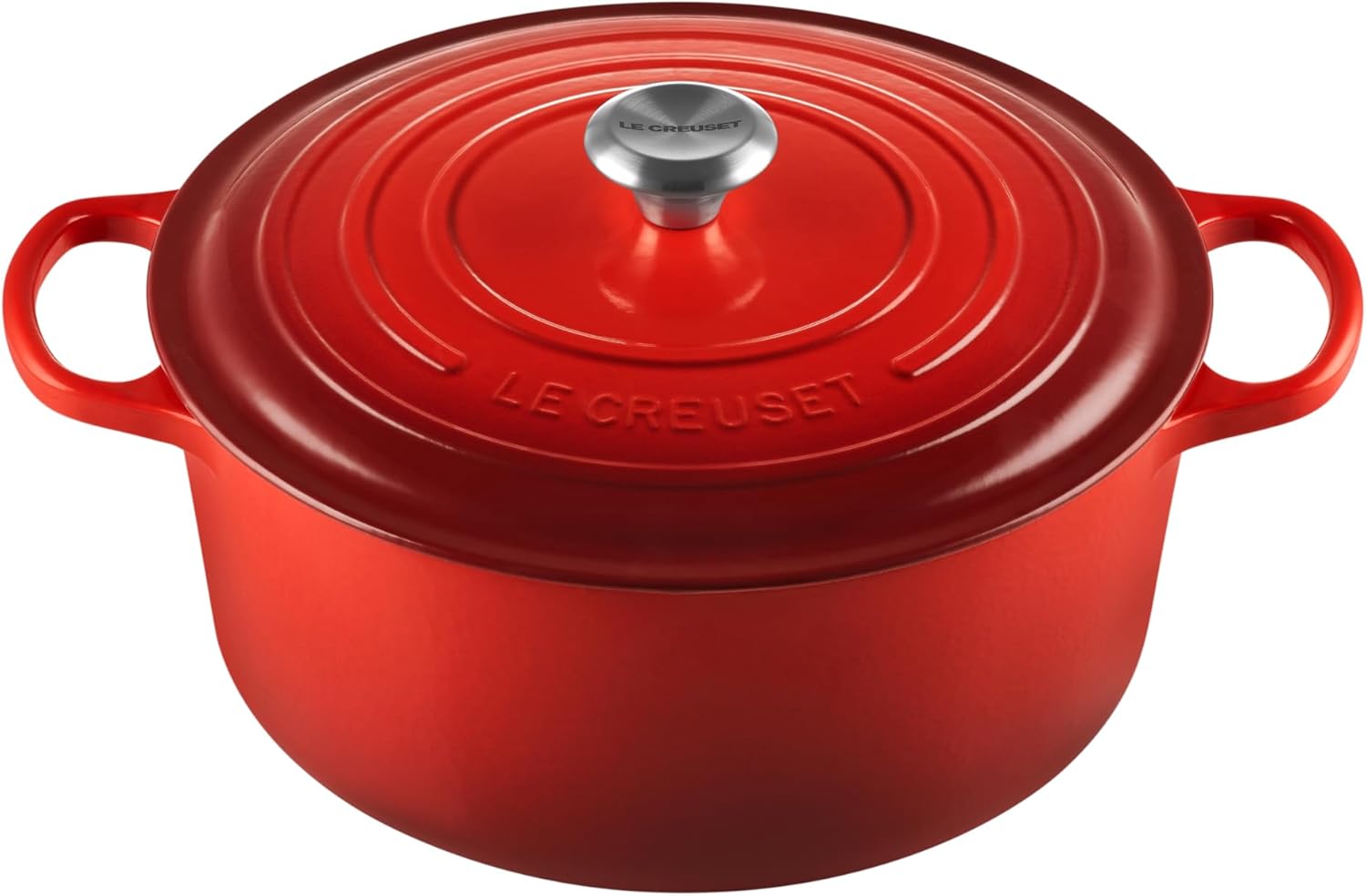 Lot de 2 Cocottes Le Creuset Signature en fonte émaillée avec couvercle, 30 cm, 8,4 L + Set d'écumoires Le Creuset offert