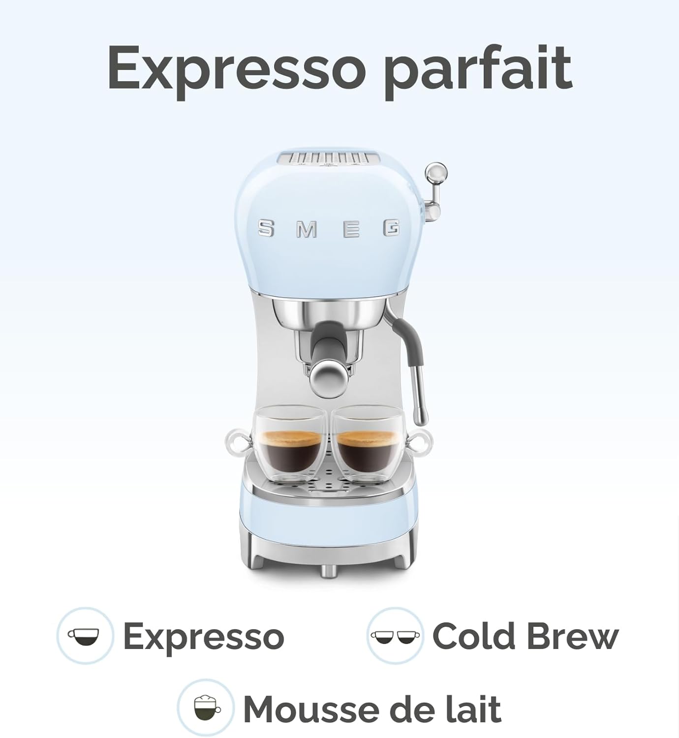 Machine à café expresso manuelle Smeg + 4 paquets de café moulu premium offerts
